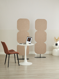 Totem fabric acoustic screen divider for commercial interiors