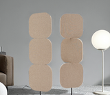 Acoustic panel divider screens for reception and meeting zones