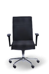 Lux Executive Medium Back Black Leather