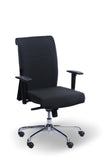 Lux Executive Medium Back Black Leather