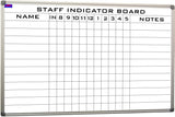 PROWITE™ Laser-etched Staff Indicator Whiteboard