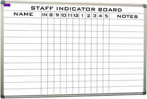 PROWITE™ Laser-etched Staff Indicator Whiteboard