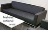 Jazz 3 Seater Sofa with Arms (Chrome)